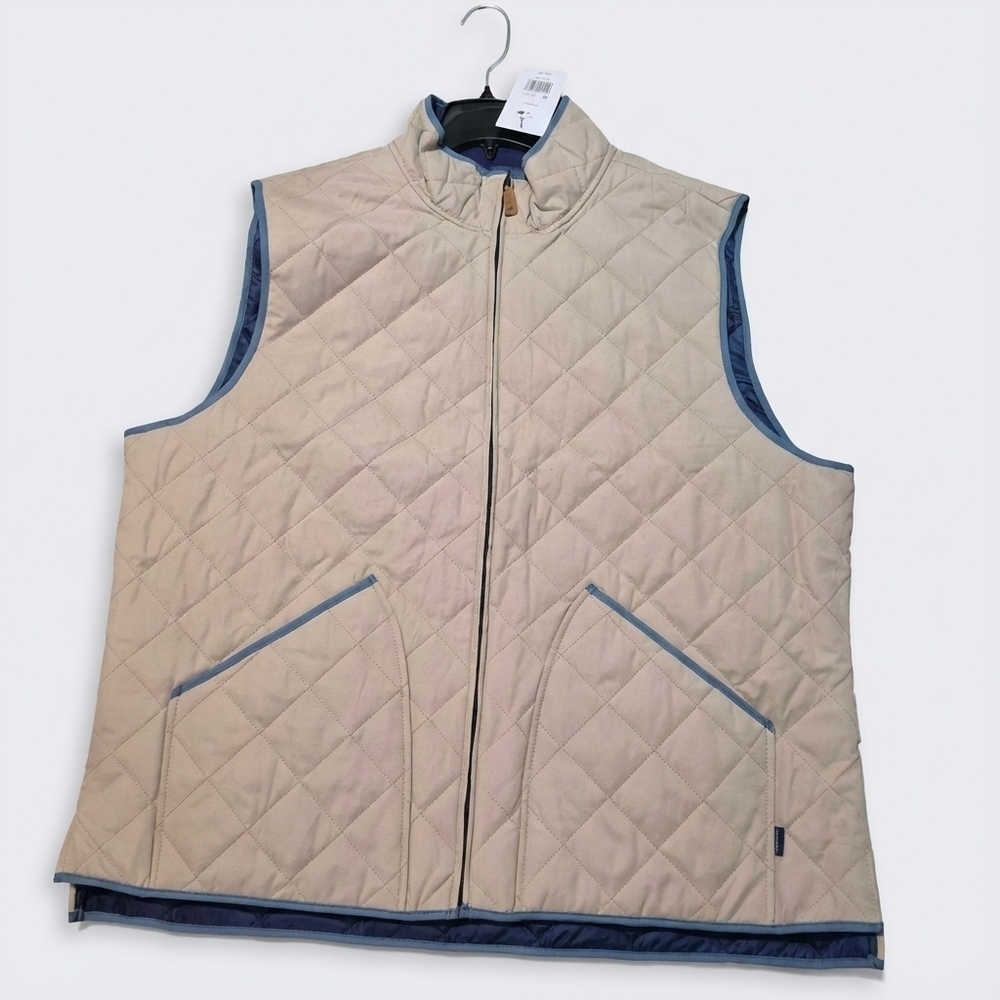 Crown & Ivy Men's Tan Quilted Vest